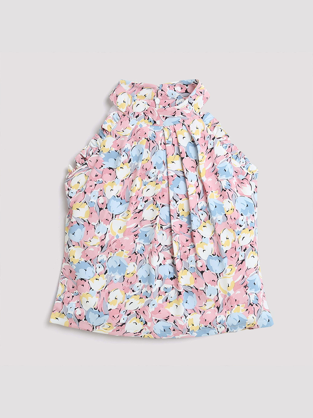 Tiny Girl Floral Printed Halter Neck Top