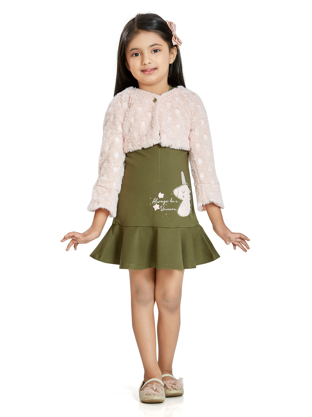 Peppermint Sleeveless Drop-Waist Dress With Jacket