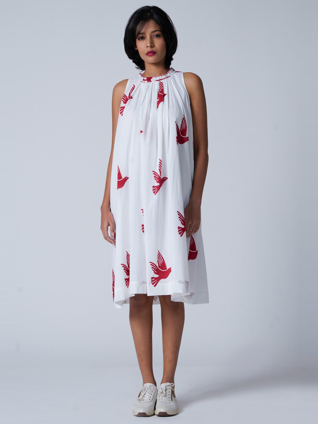 the kaatn trail Conversational Printed Organic Cotton A-Line Dress