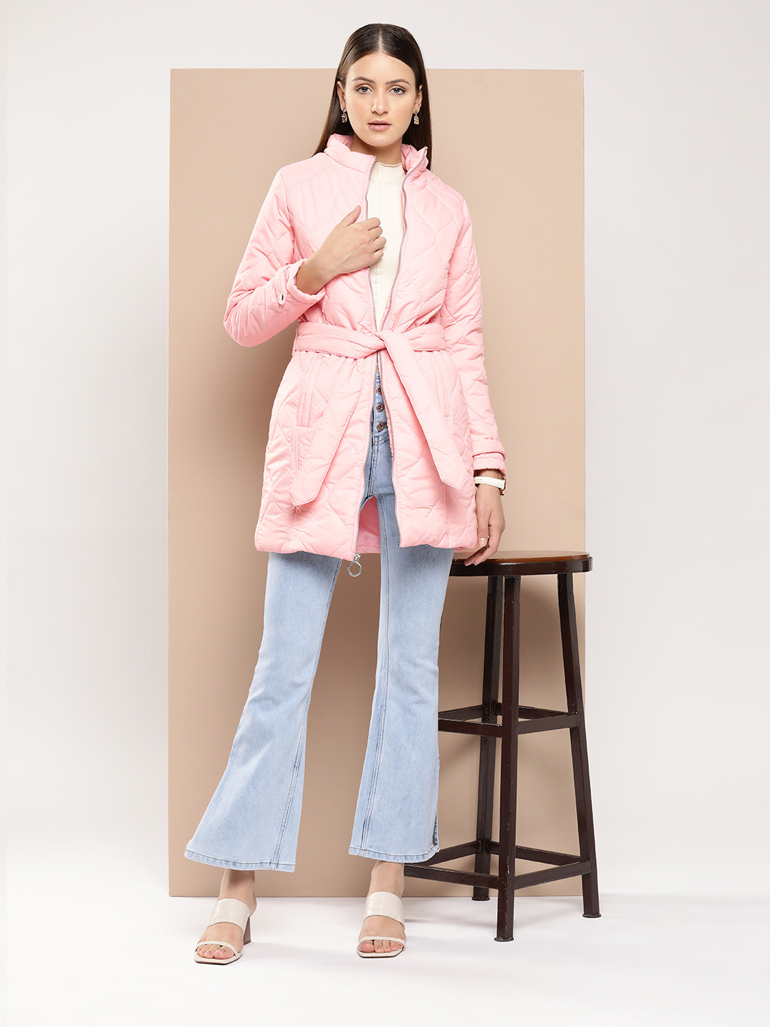 Chemistry Quilted Detail Longline Padded Jacket