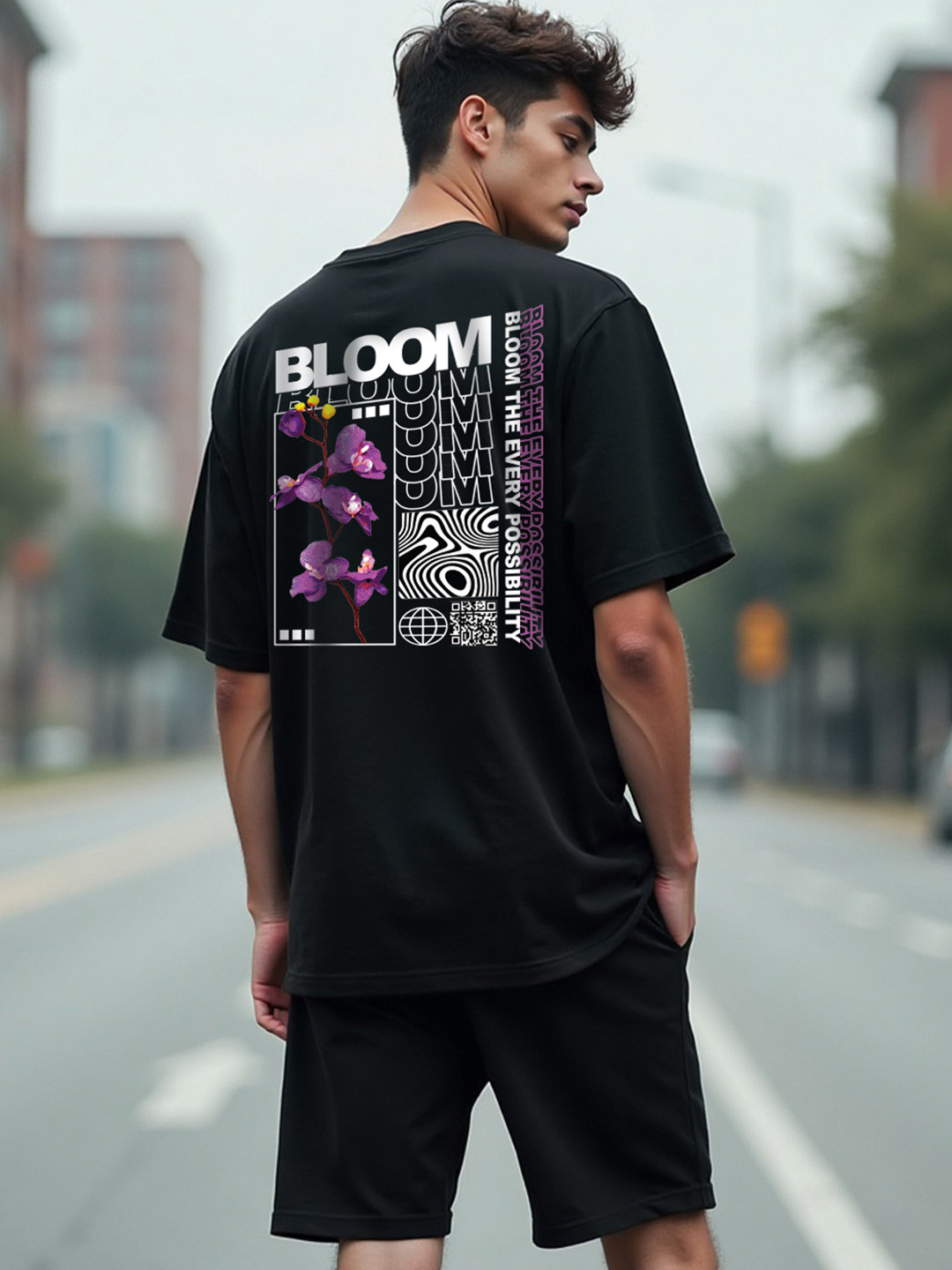 Mad Over Print Printed T-shirt With Shorts