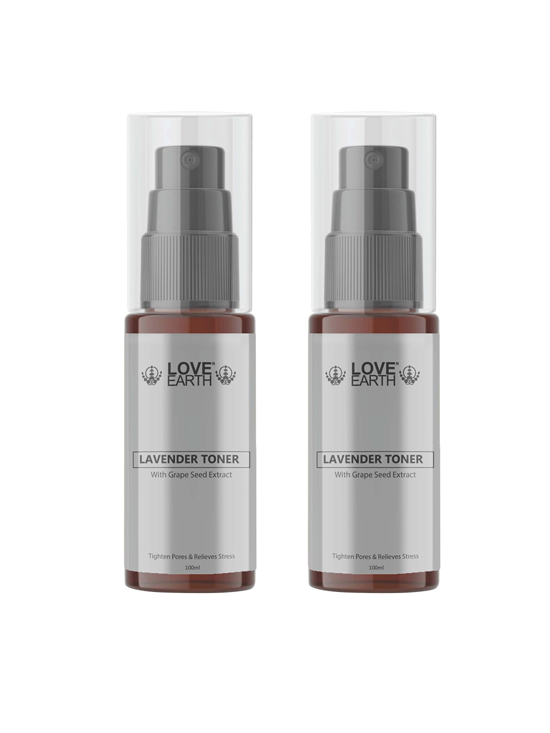 LOVE EARTH Set of 2 Lavender Toner With Grape Seed Extract - 100 ml Each