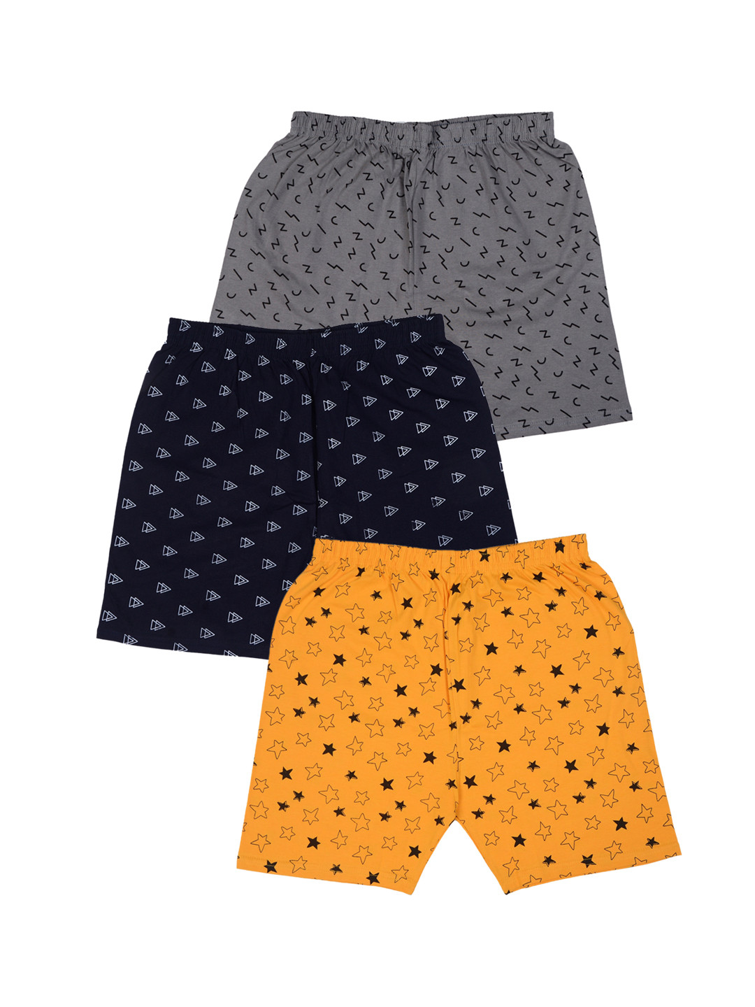 FASLA Boys Pack Of 3 Printed Cotton Shorts