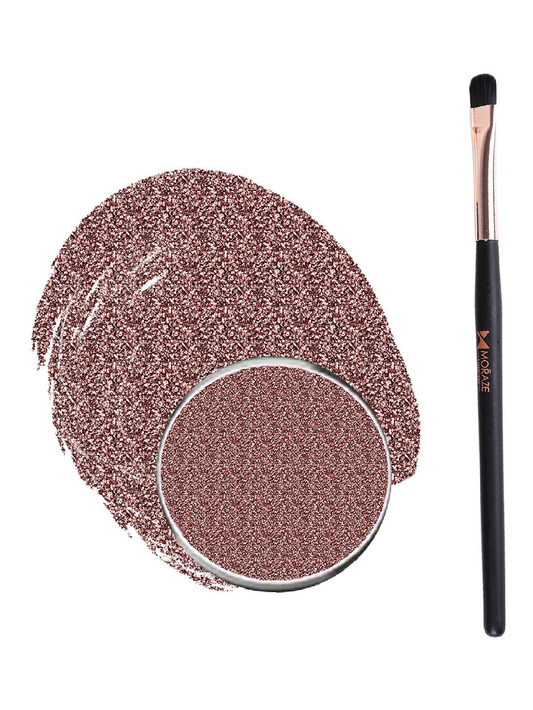 Moraze Long Lasting Eyeshadow with Eyeshadow Brush 1.1 g - Deep Damson