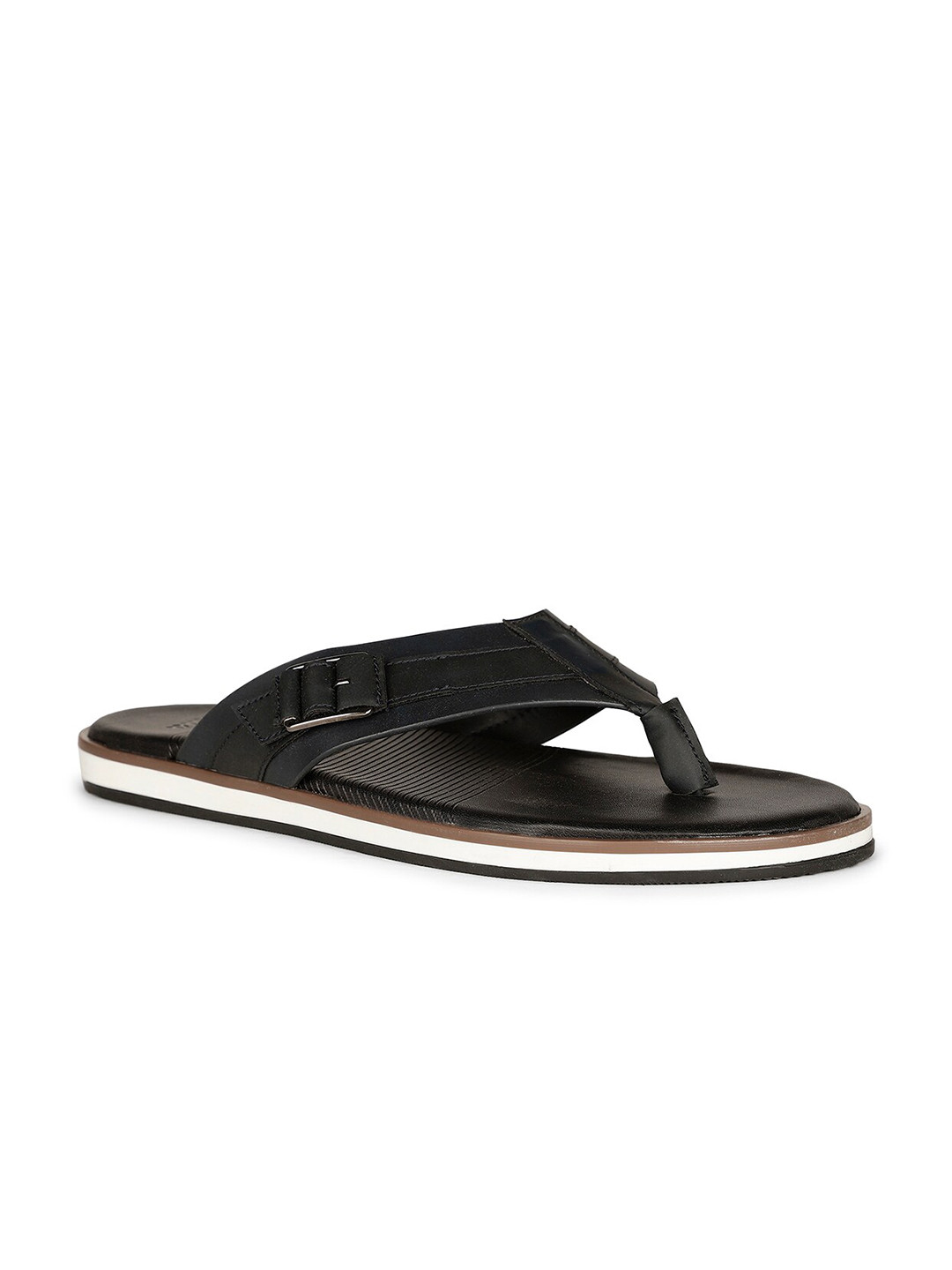 Bata Men Pedra Comfort Thong Flip-Flops With Buckle Detail