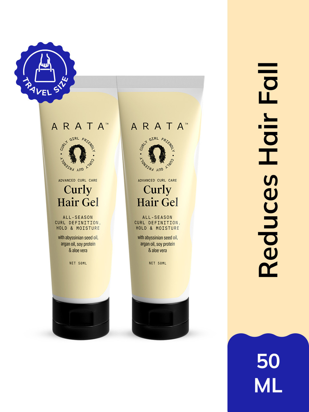 ARATA Set Of 2 Advanced Curl Care Curl Enhancing Hair Gel For Hold & Moisture - 50ml Each