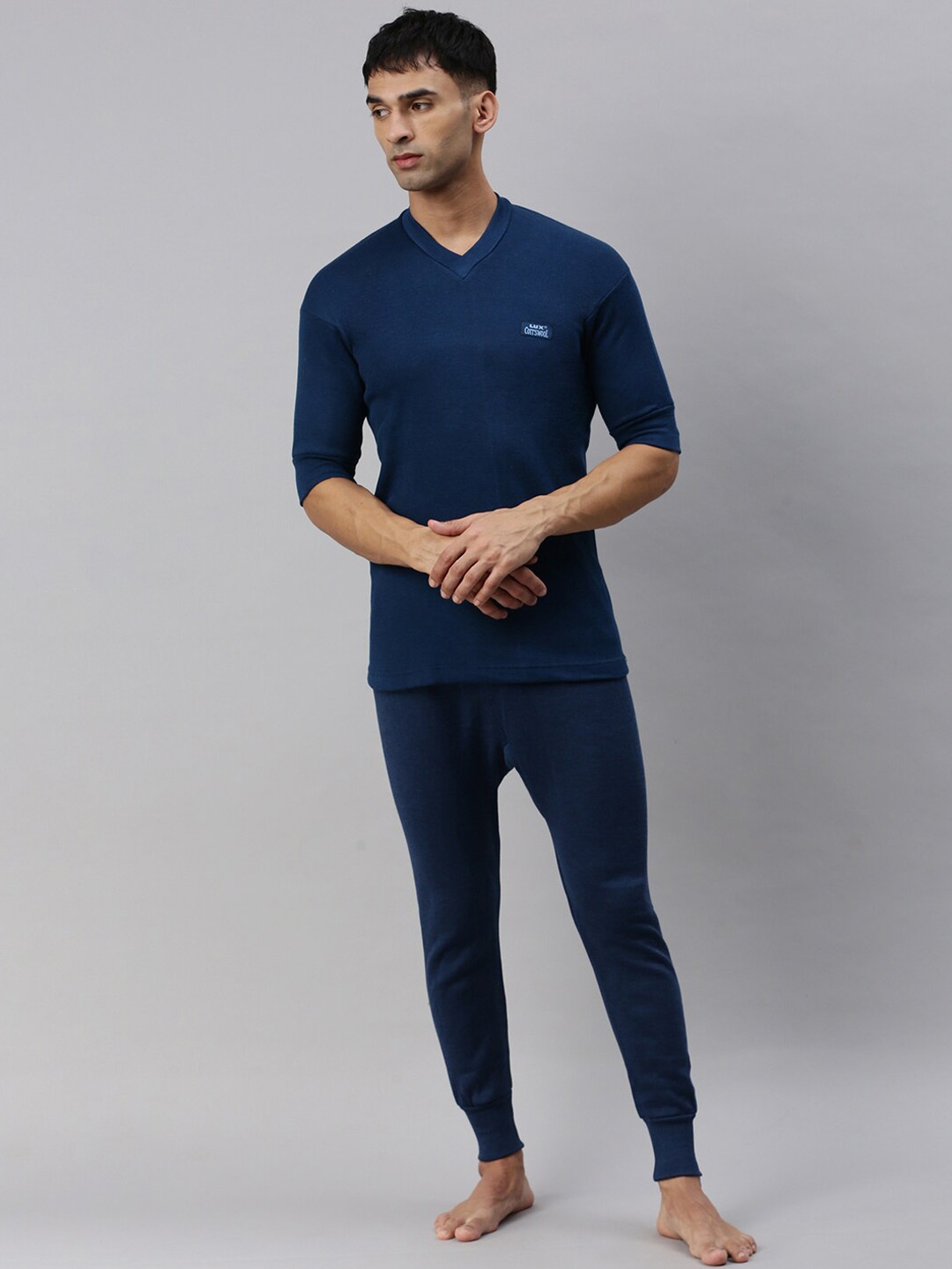 Buy Lux Cottswool V Neck Thermal Set - Thermal Set for Men