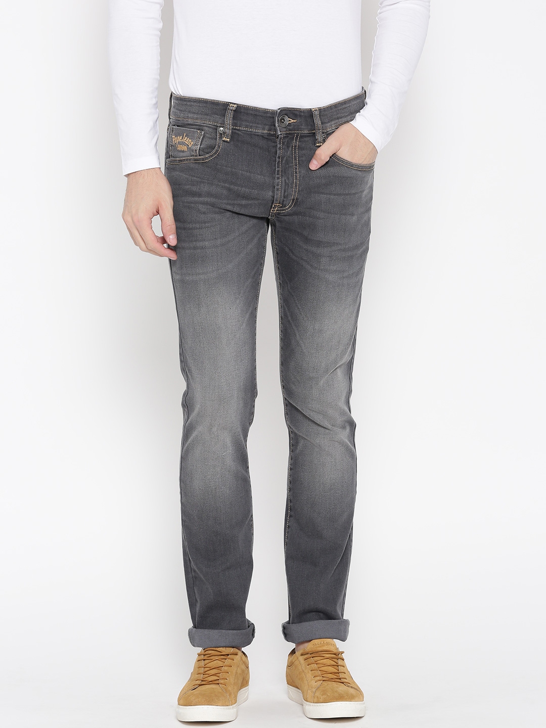 pepe jeans grey slim jeans