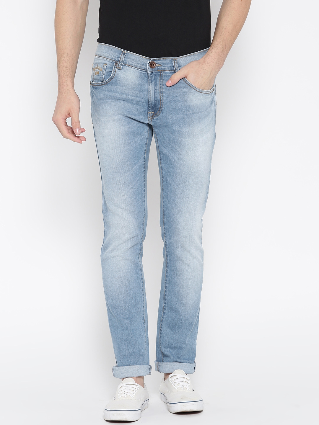 Pepe Jeans Men Blue Slim Fit Low Rise Look Jeans - Jeans for Men 2316719 |