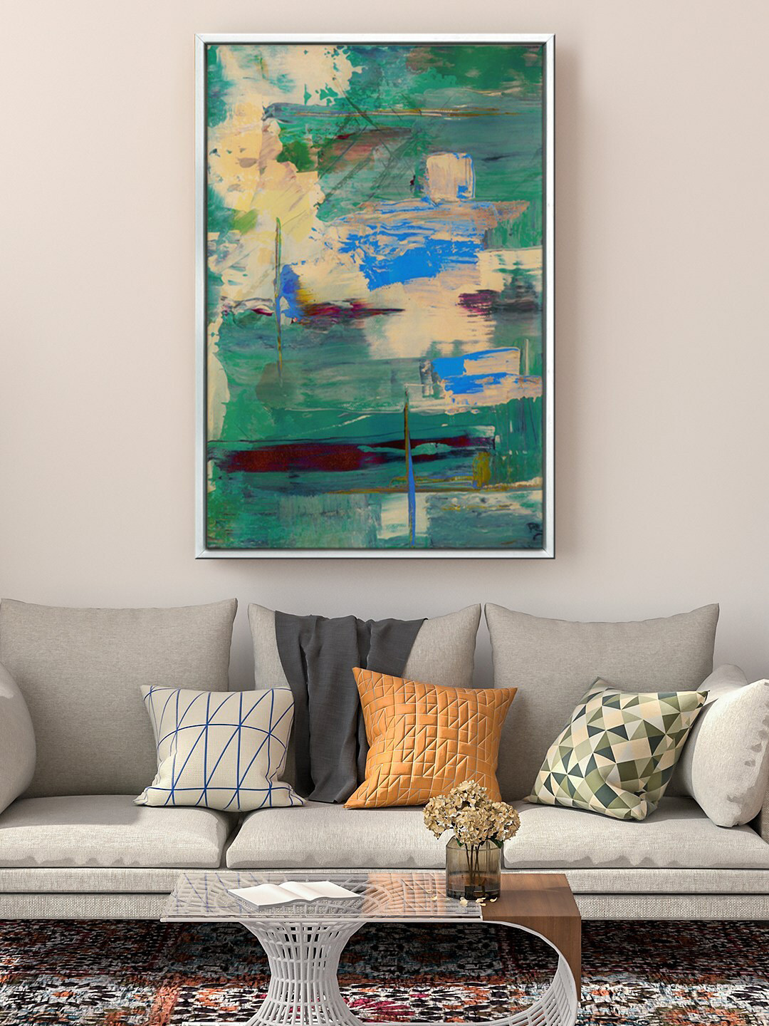 999Store Floating Frame Canvas Wall Rectangle Paintings Wall Art - 24x36In