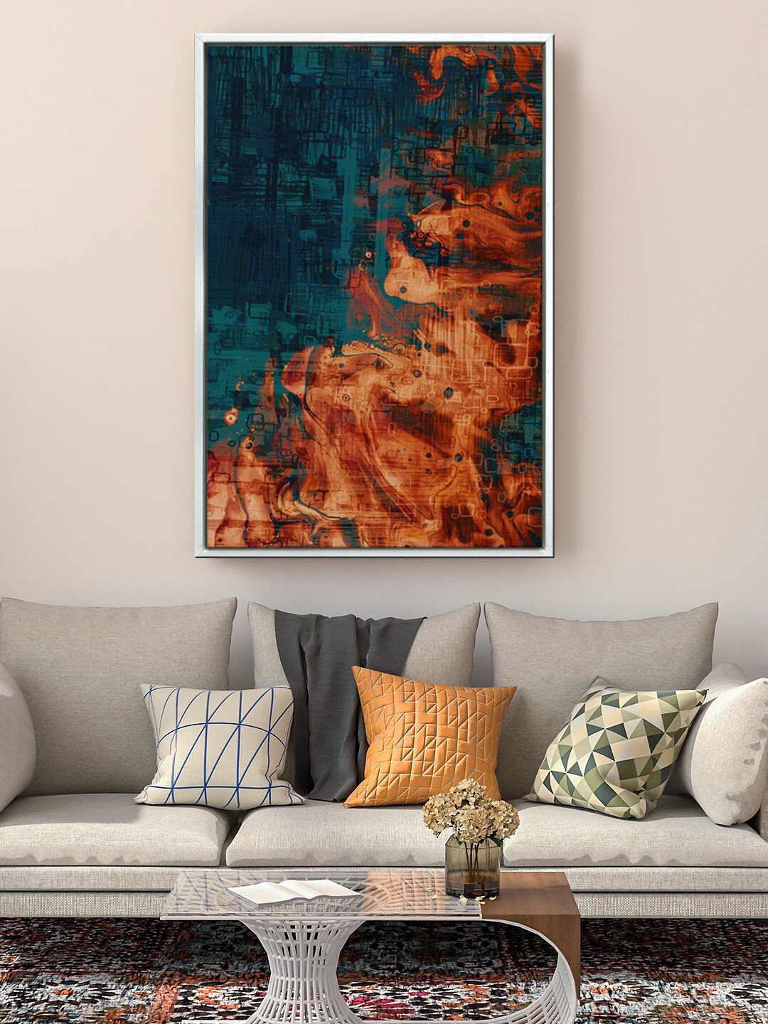 999Store Floating Frame Canvas Wall Rectangle Paintings Wall Art - 36x24In