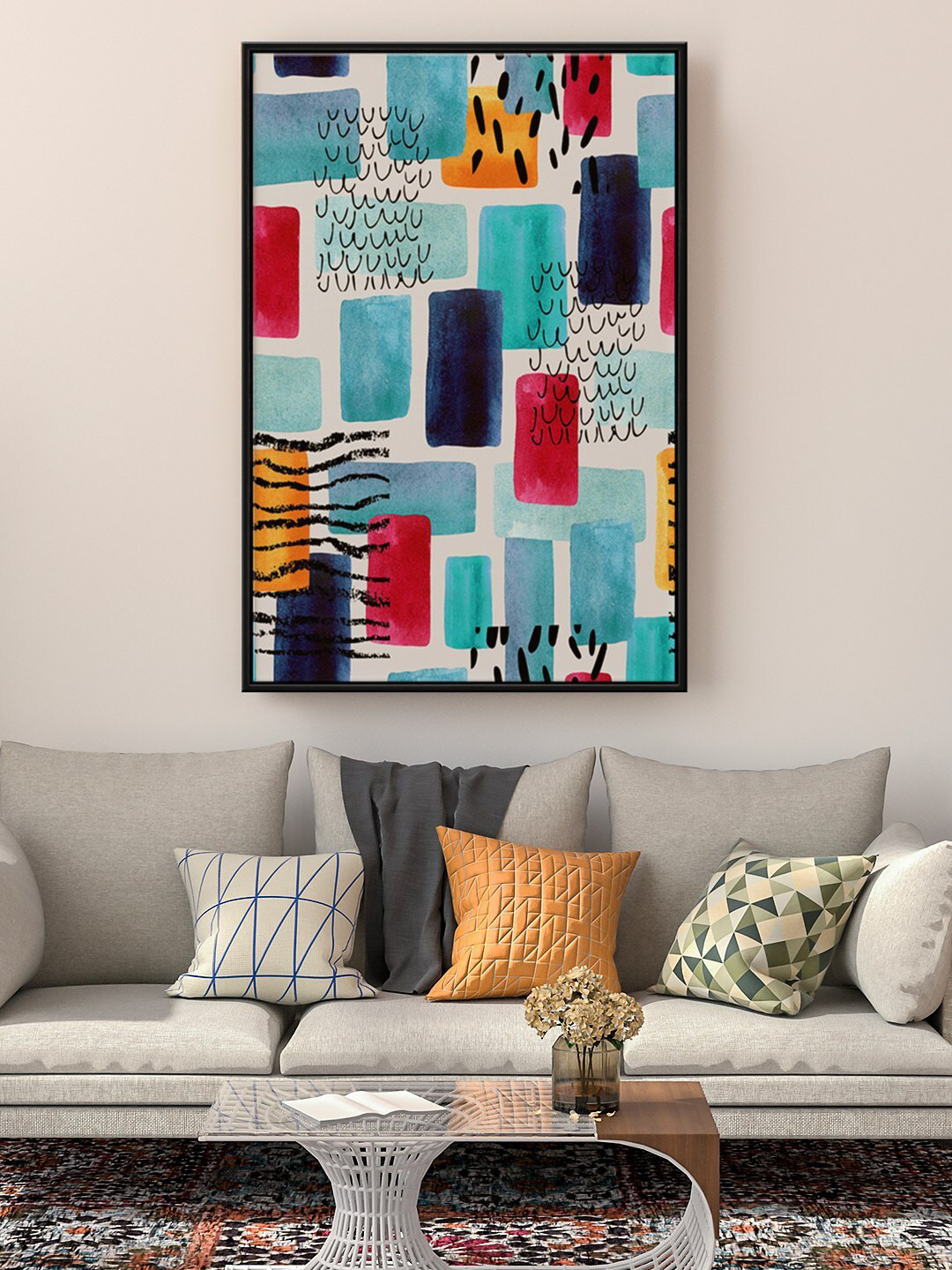 999Store Floating Frame Canvas Wall Portrait Paintings Wall Art-36 x 24In