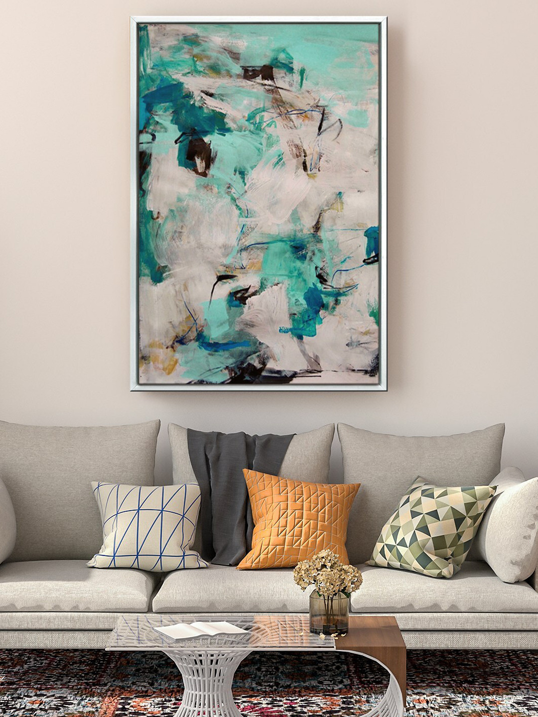 999Store Floating Frame Canvas Wall Rectangle Paintings Wall Art - 36x24In