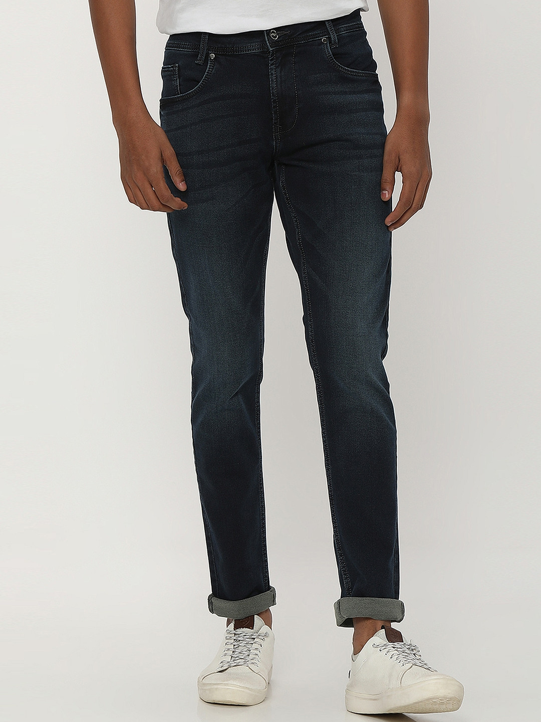 Mufti Men Skinny Fit Mid-Rise Stretchable Jeans