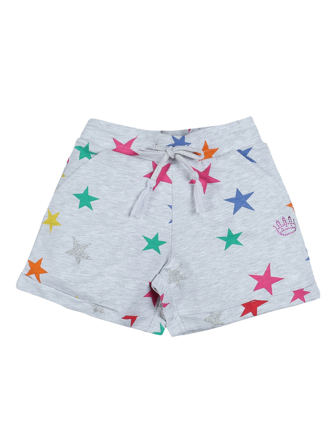 PLUM TREE Girls Conversational Printed Mid Rise Pure Cotton Shorts