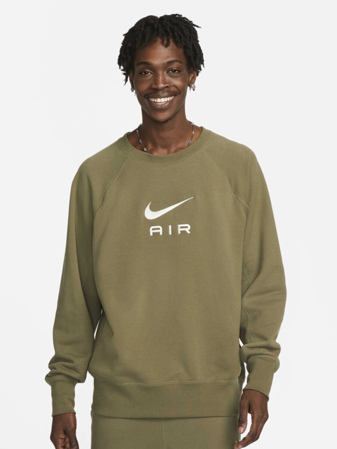 Nike air allover logo print crew neck sweatshirt cheap