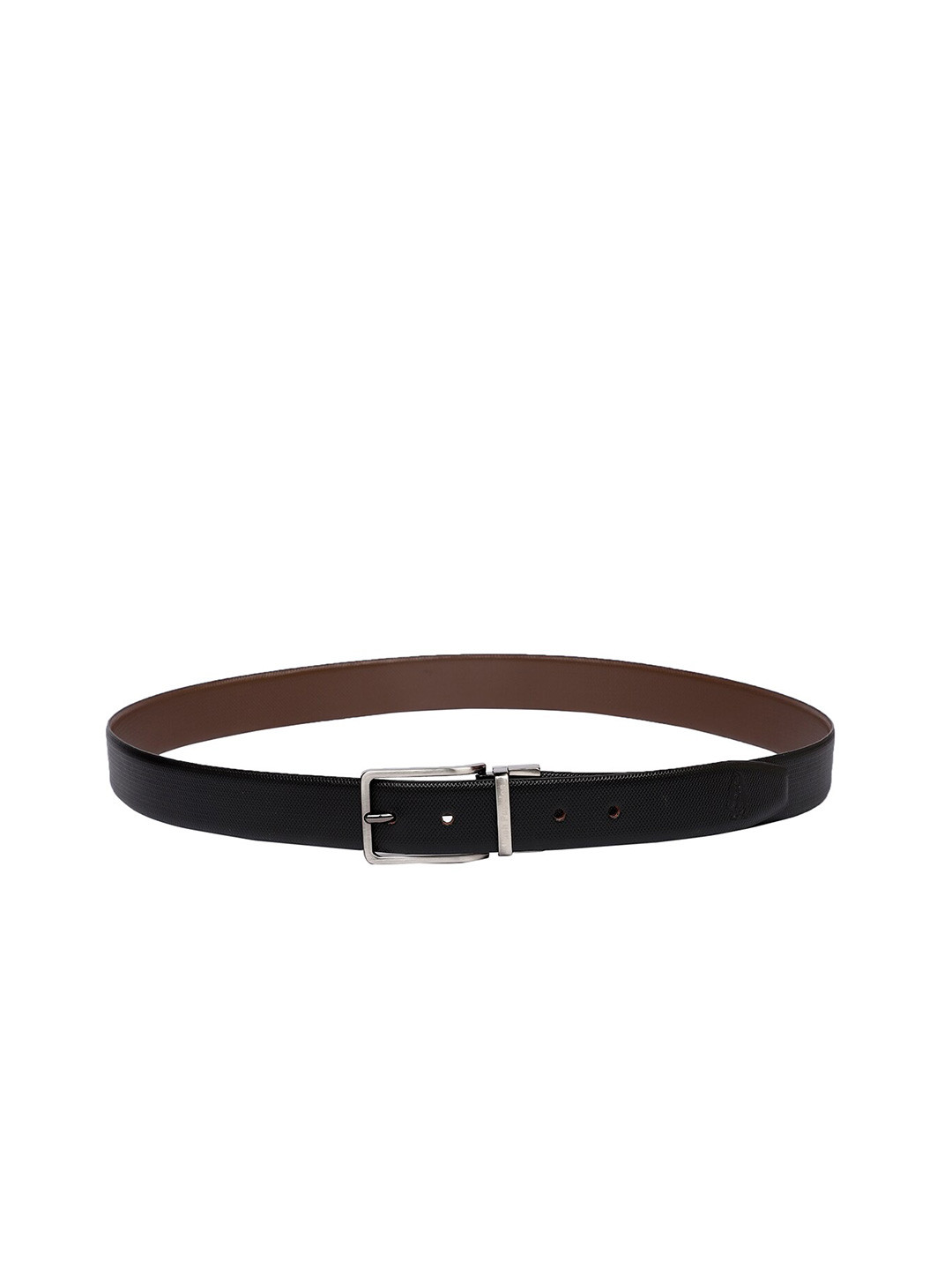 Hush Puppies Men Textured Leather Slim Formal Belt