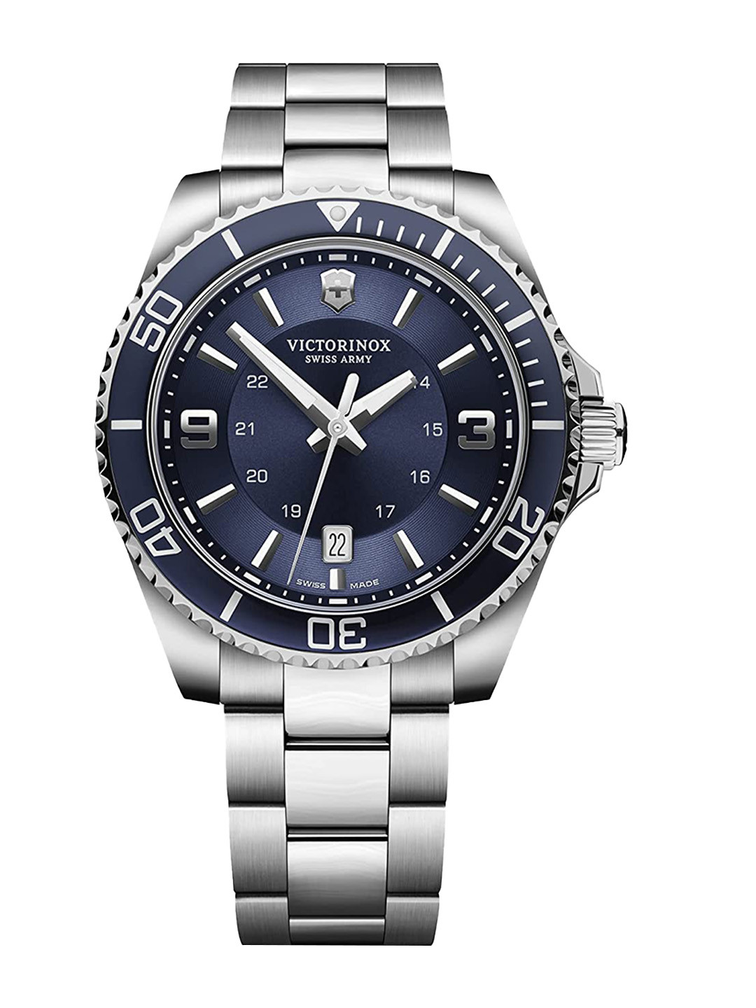 Victorinox Maverick Men Textured Round Dial Bracelet Style Straps Analogue Watch 242007