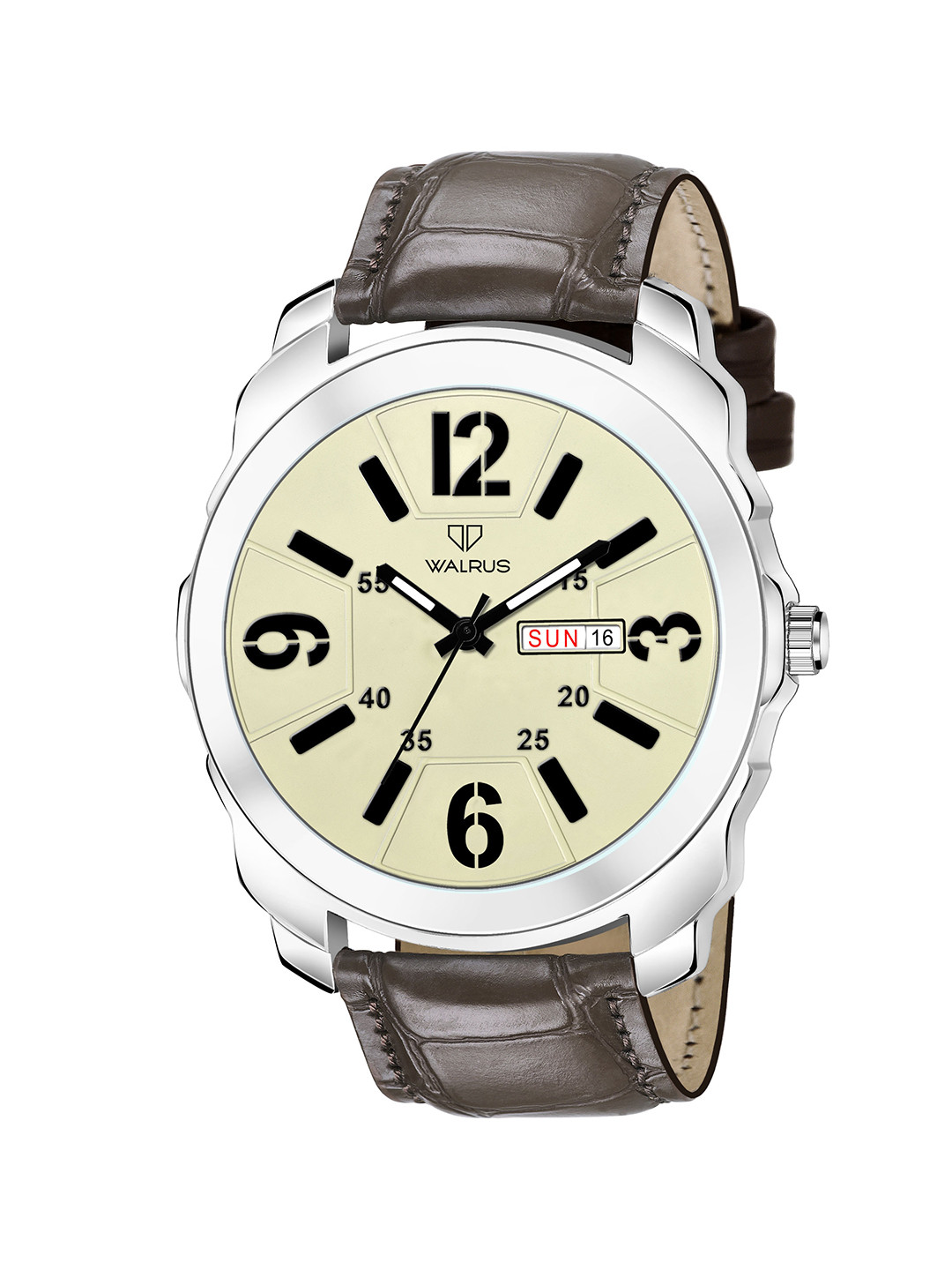 Walrus Men Printed Dial & Brown Straps Analogue Watch WWTM-MVRK-XII-010907_D