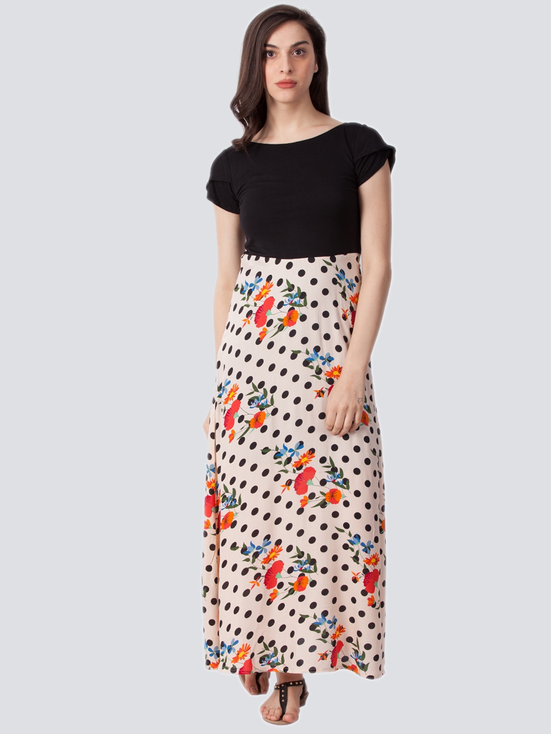zink london black maxi dress
