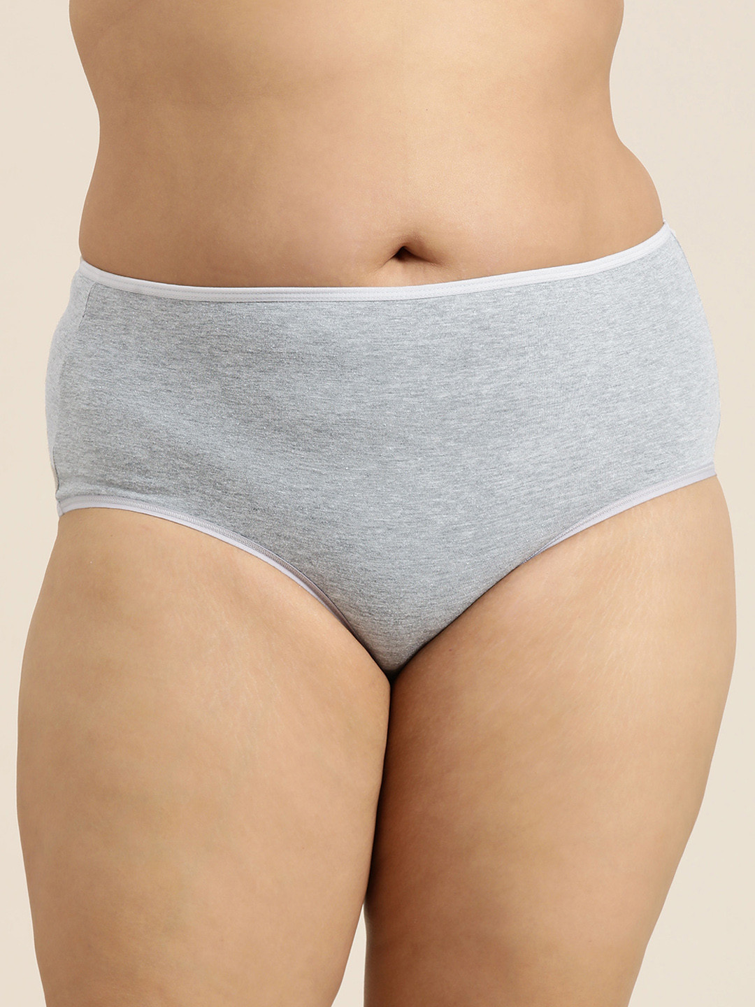 Sztori Women Plus Size Solid High-Rise Hipster Brief