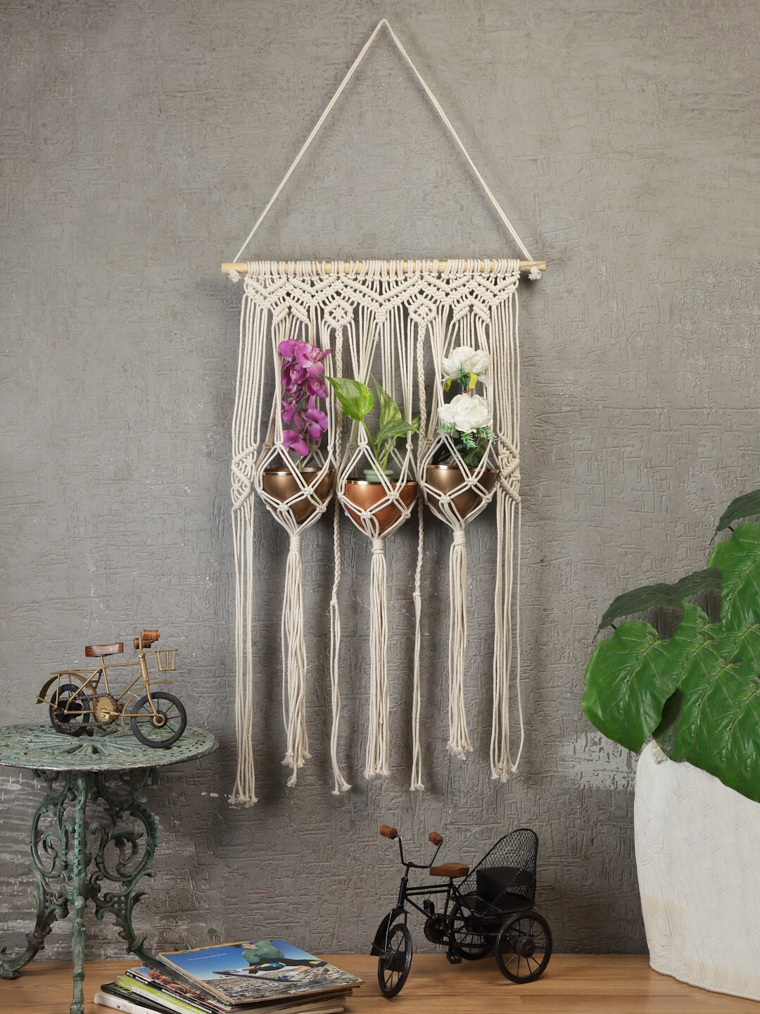 FABINALIV Fabric Bohemian Hanging Hall Tapestries & Macrame-27.6In