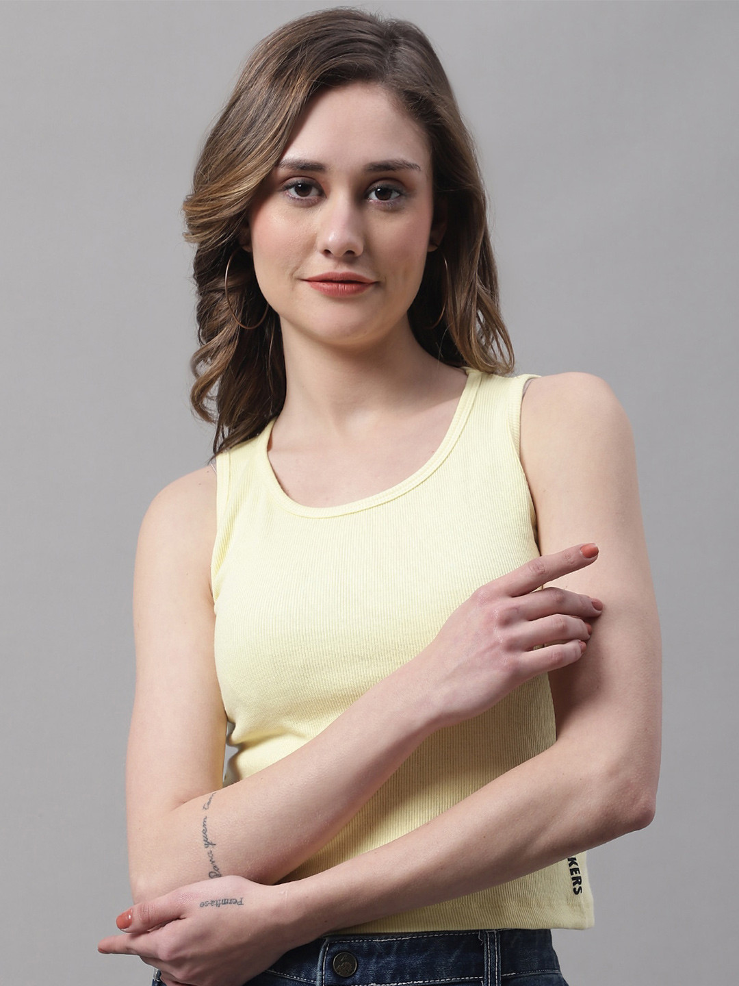 FBAR Round Neck Sleeveless Cotton Top