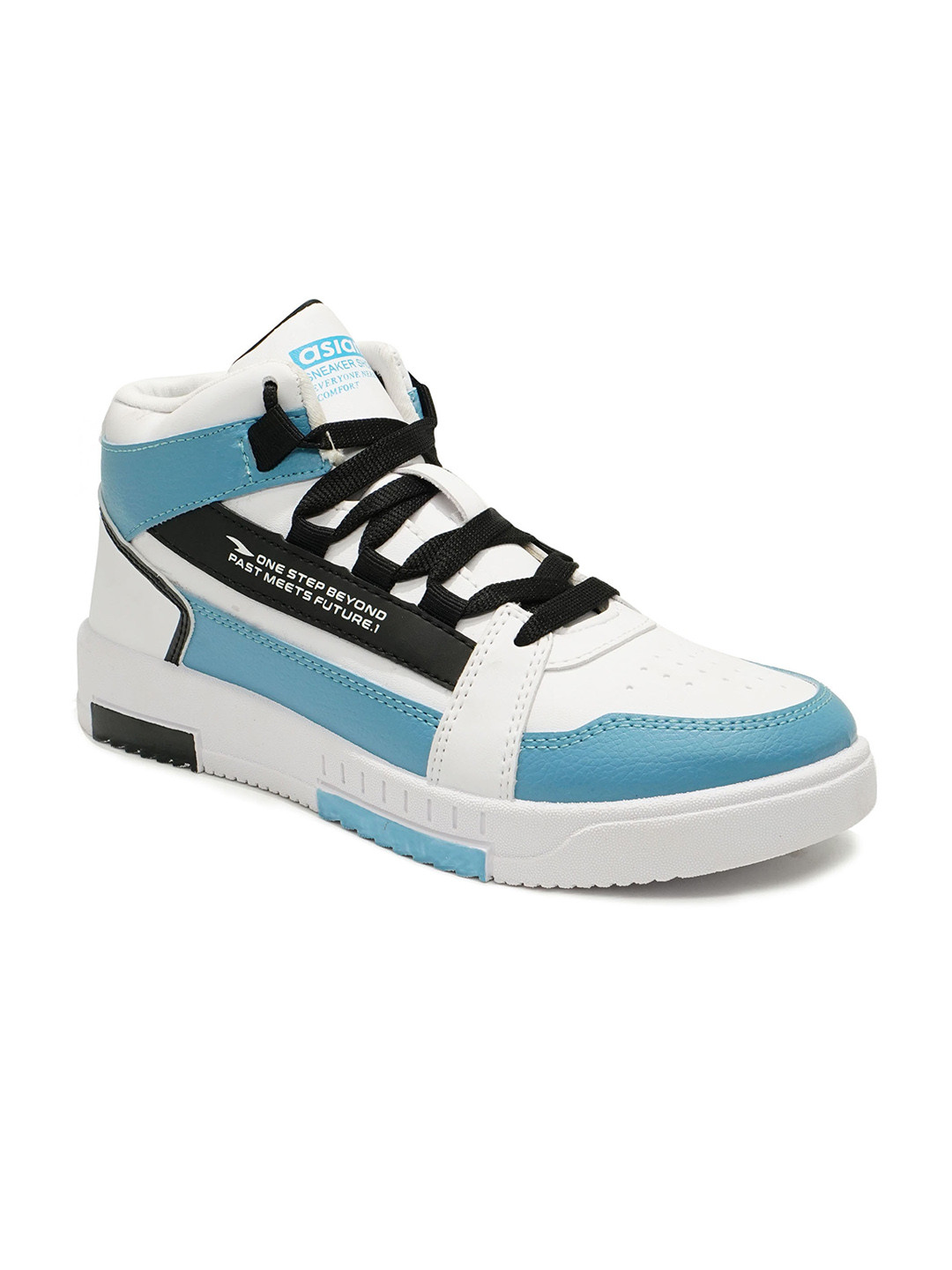 ASIAN Men Trazan Mid Top Colourblocked Lightweight Comfort Insole Basics Sneakers