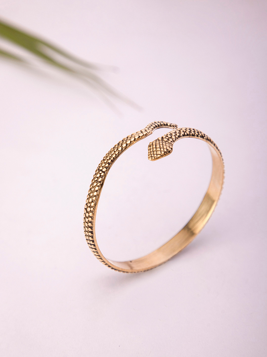 Studio One Love Brass-Plated Bangle-Style Bracelet