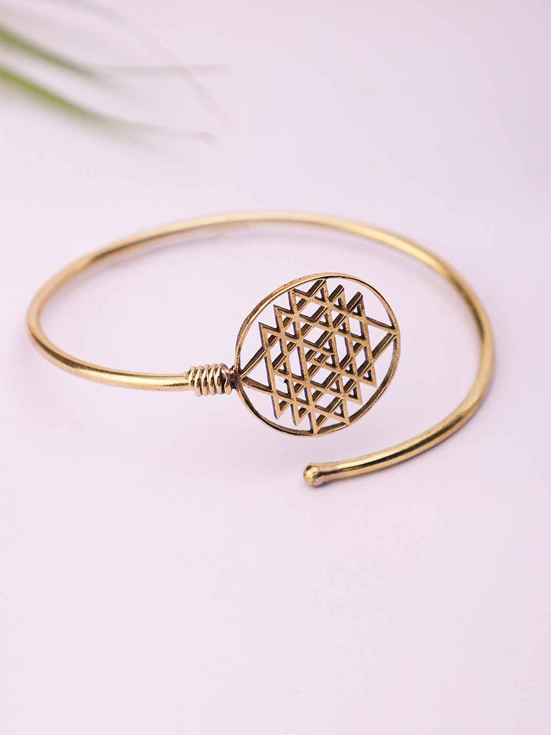 Studio One Love Brass-Plated Bangle-Style Bracelet