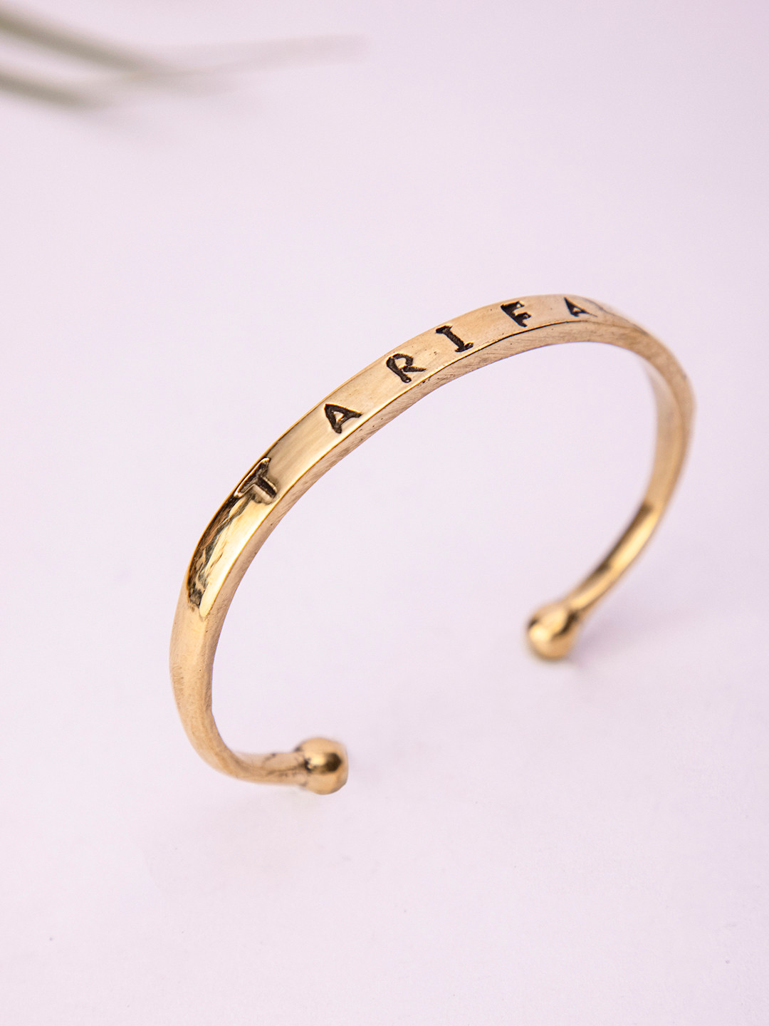 Studio One Love Brass-Plated Cuff Bracelet