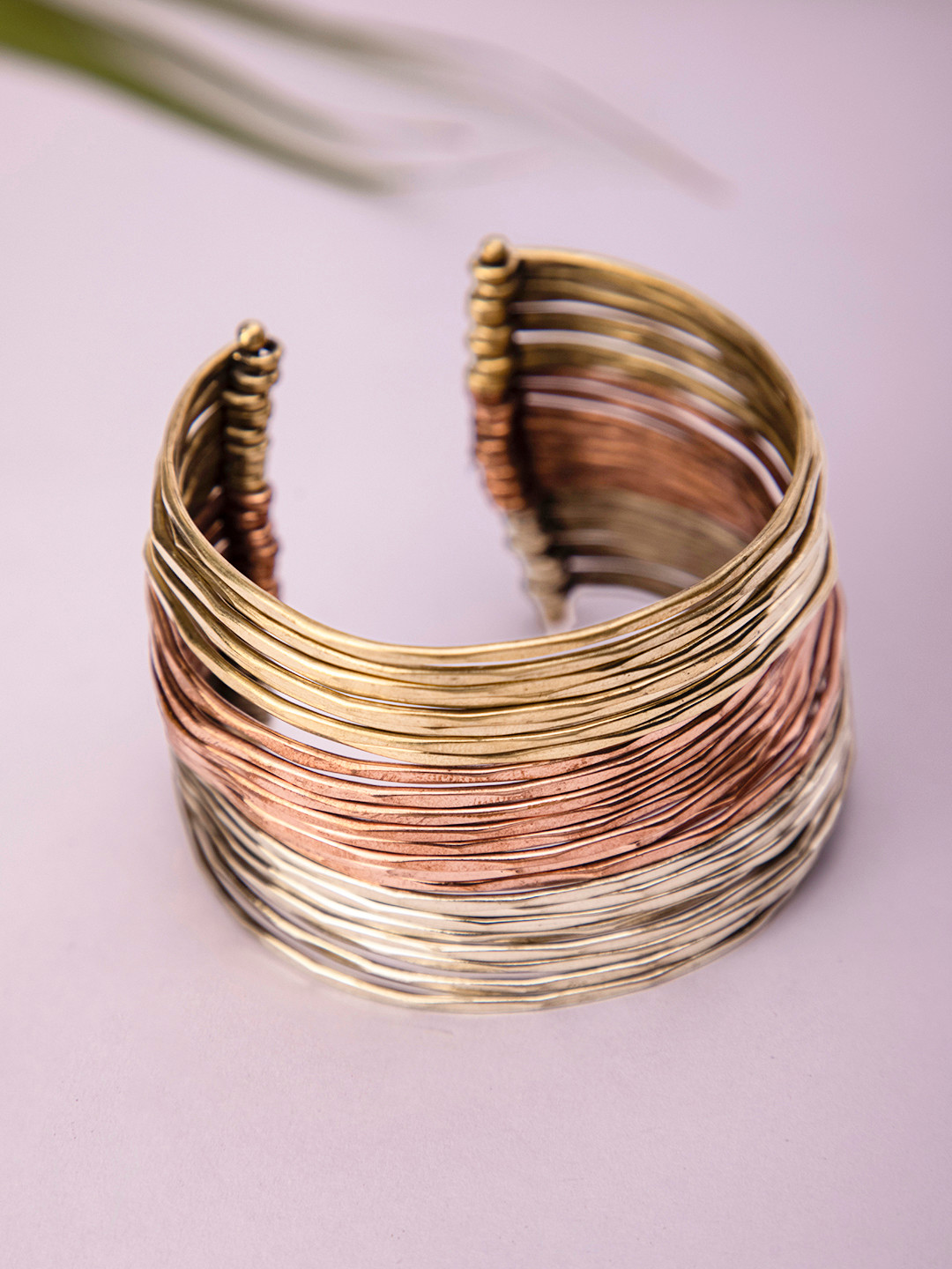 Studio One Love Brass-Plated Cuff Bracelet