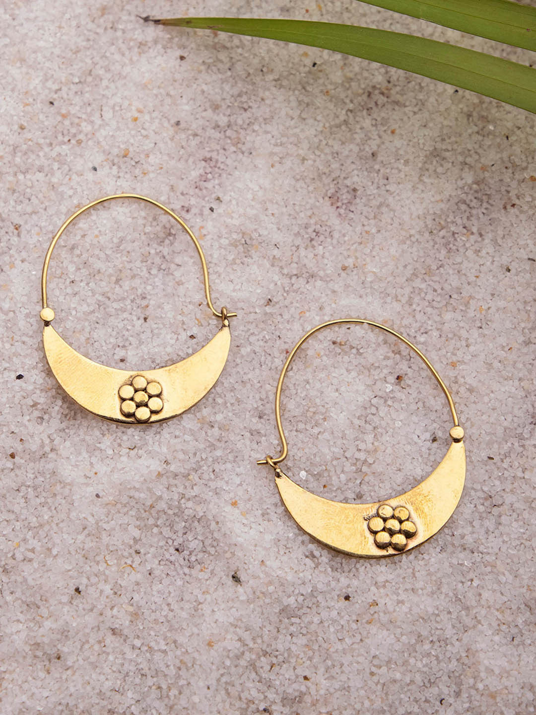 Studio One Love Gold-Plated Contemporary Hoop Earrings