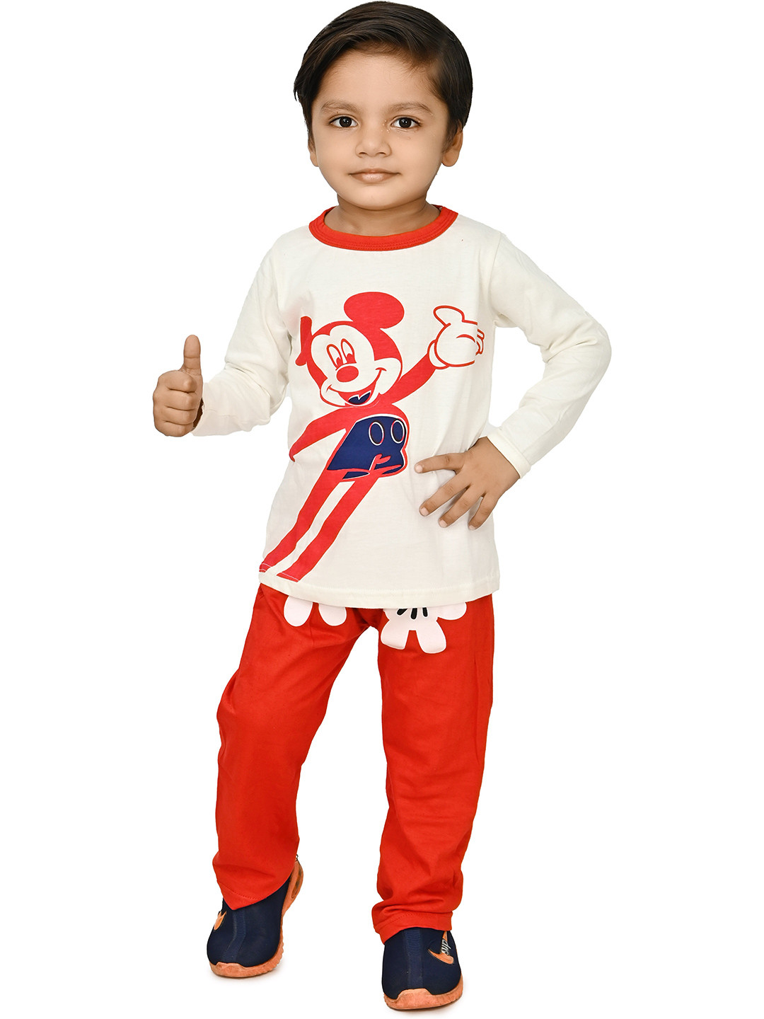 BAESD Boys Mickey Mouse Printed T-shirt With Trousers