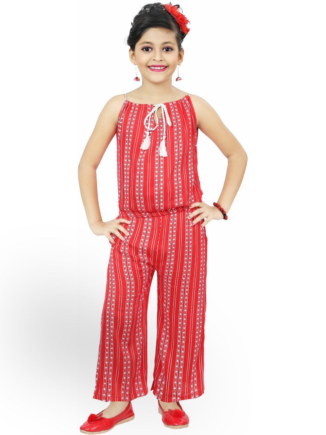 BAESD Girls Printed Sholder Straps Basic Jumpsuit