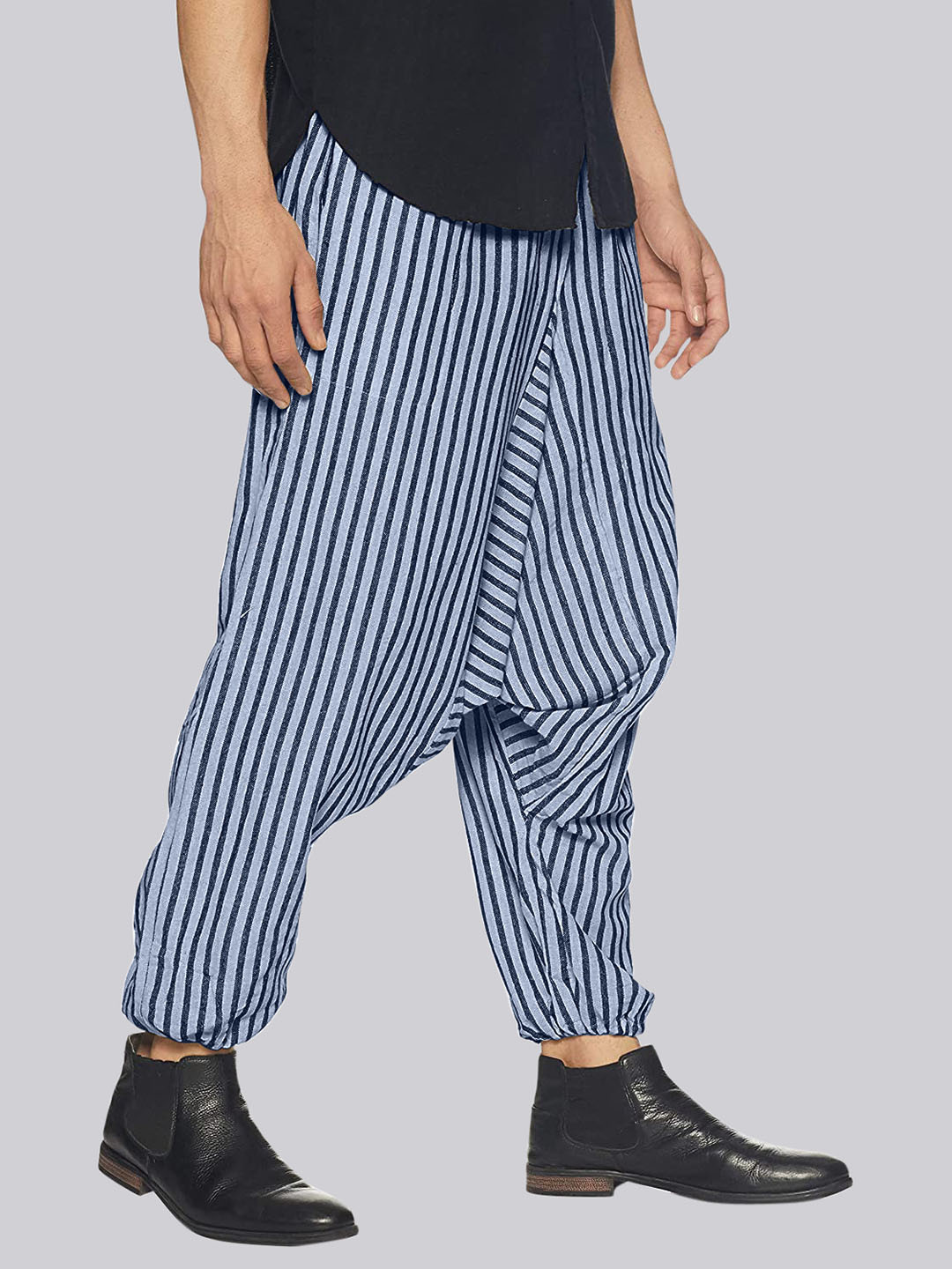 Fressia Fabrics Striped Pure Cotton Harem Pants