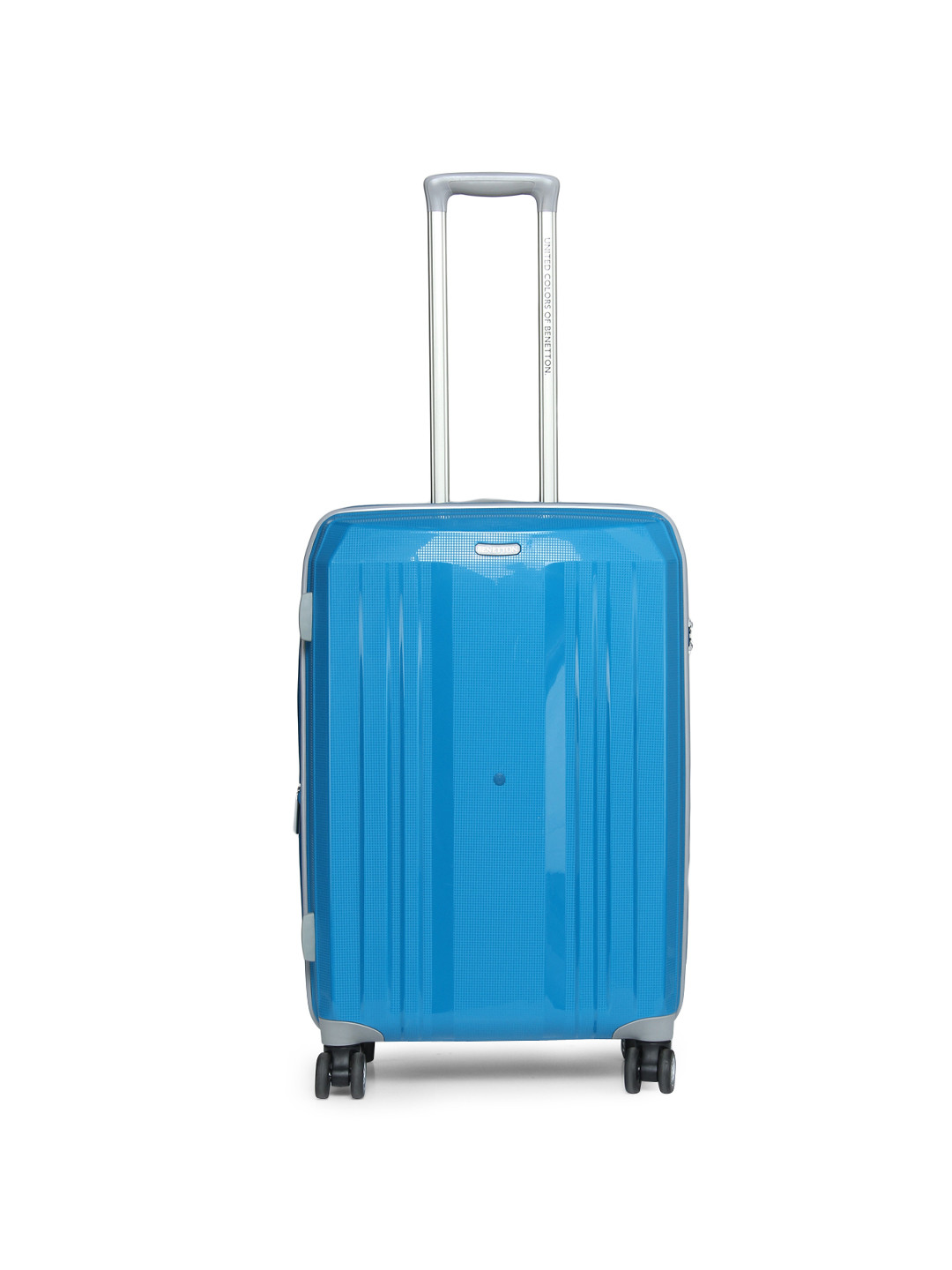 United Colors of Benetton Unisex Blue Medium Trolley Suitcase
