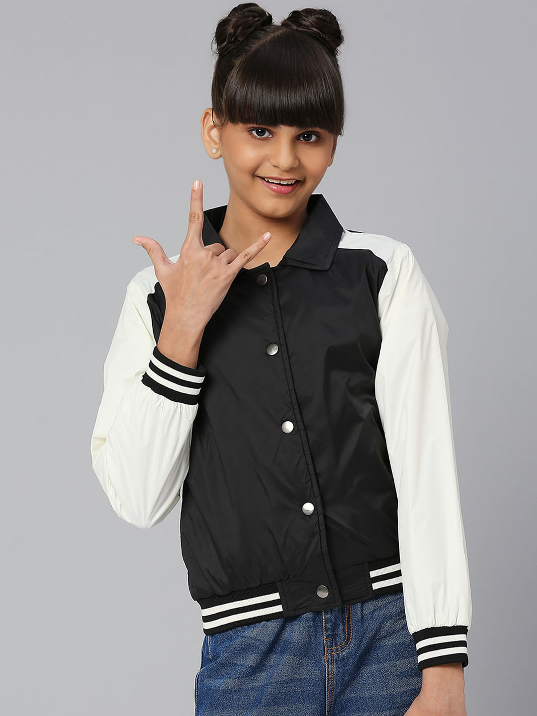 JUSTICE Girls Lightweight Varsity Jacket
