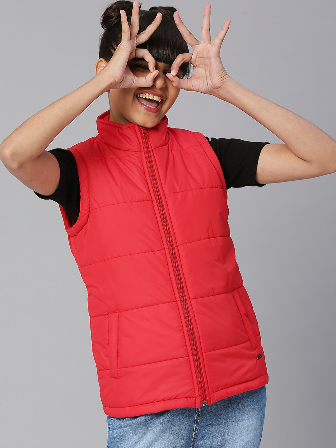 JUSTICE Girls Stand Collar Padded Jacket