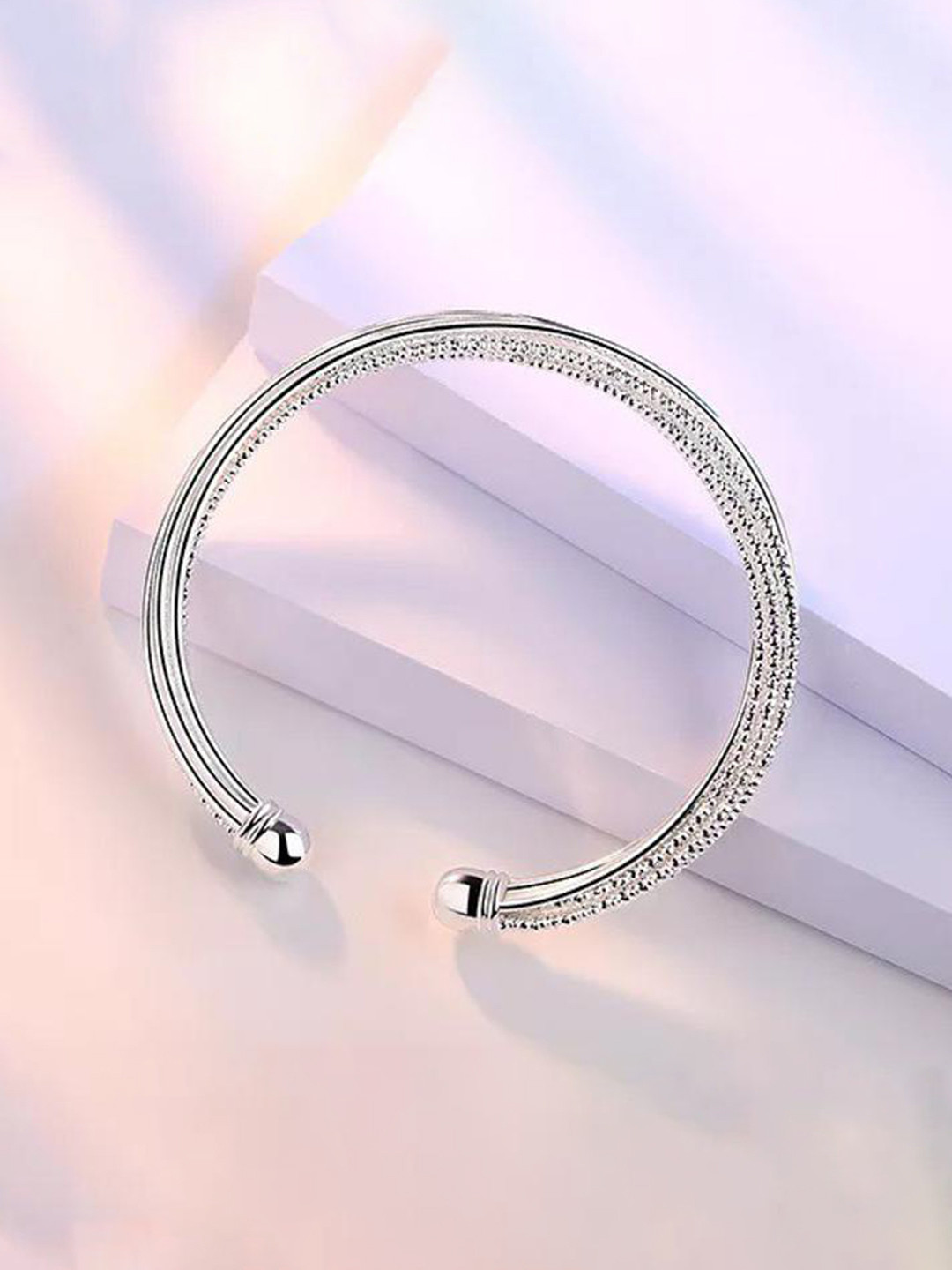 MYKI Silver-Plated Kada Bracelet