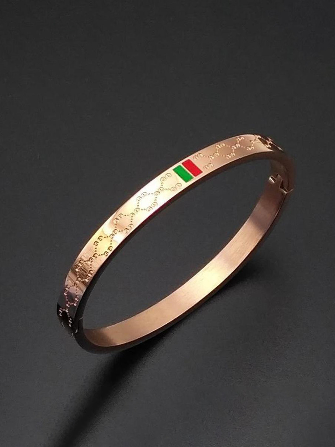 MYKI Women Rose Gold-Plated Kada Bracelet