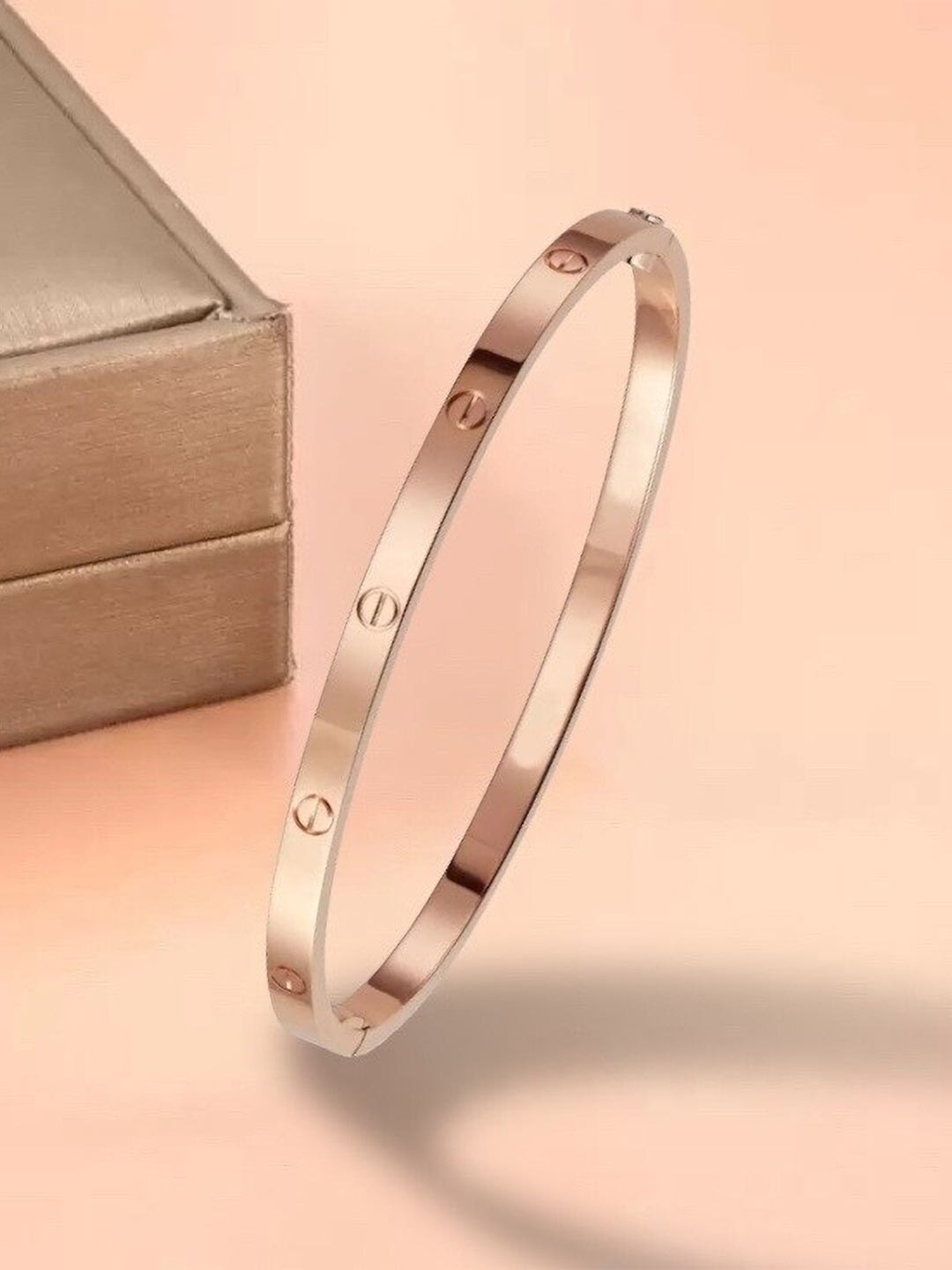 MYKI Rose Gold-Plated Kada Bracelet