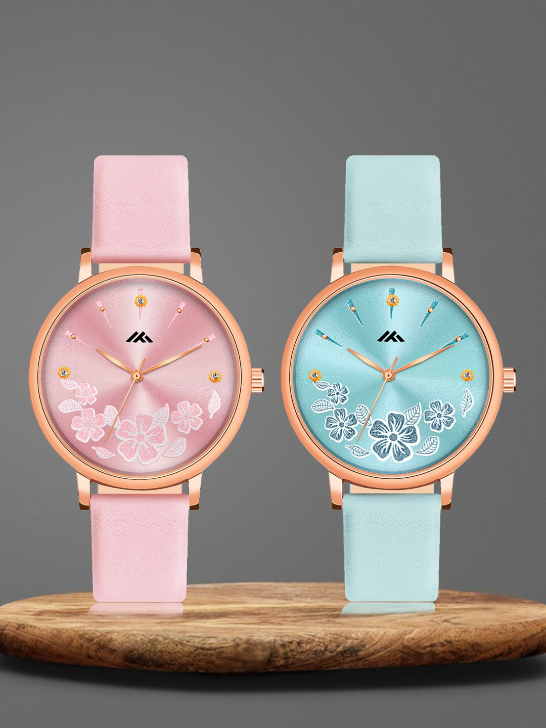 Shocknshop Women Pack of 2 Leather Straps Analogue Watch MT518-520