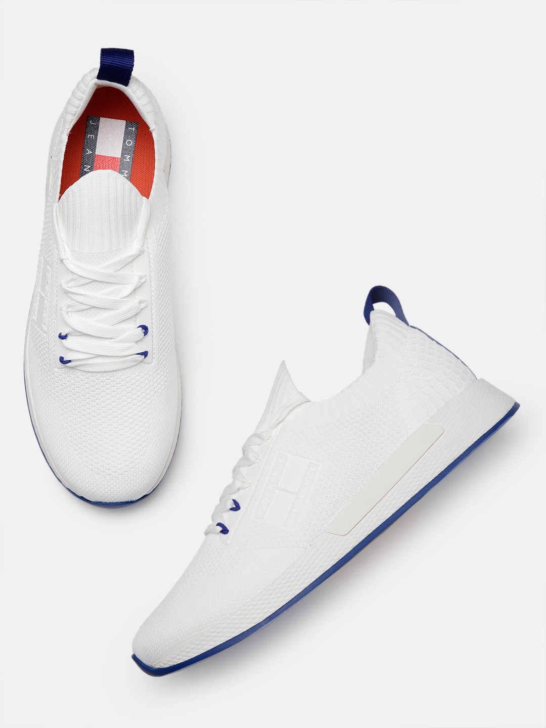 Tommy Hilfiger Men TJM Knitted Runner Woven Design Sneakers