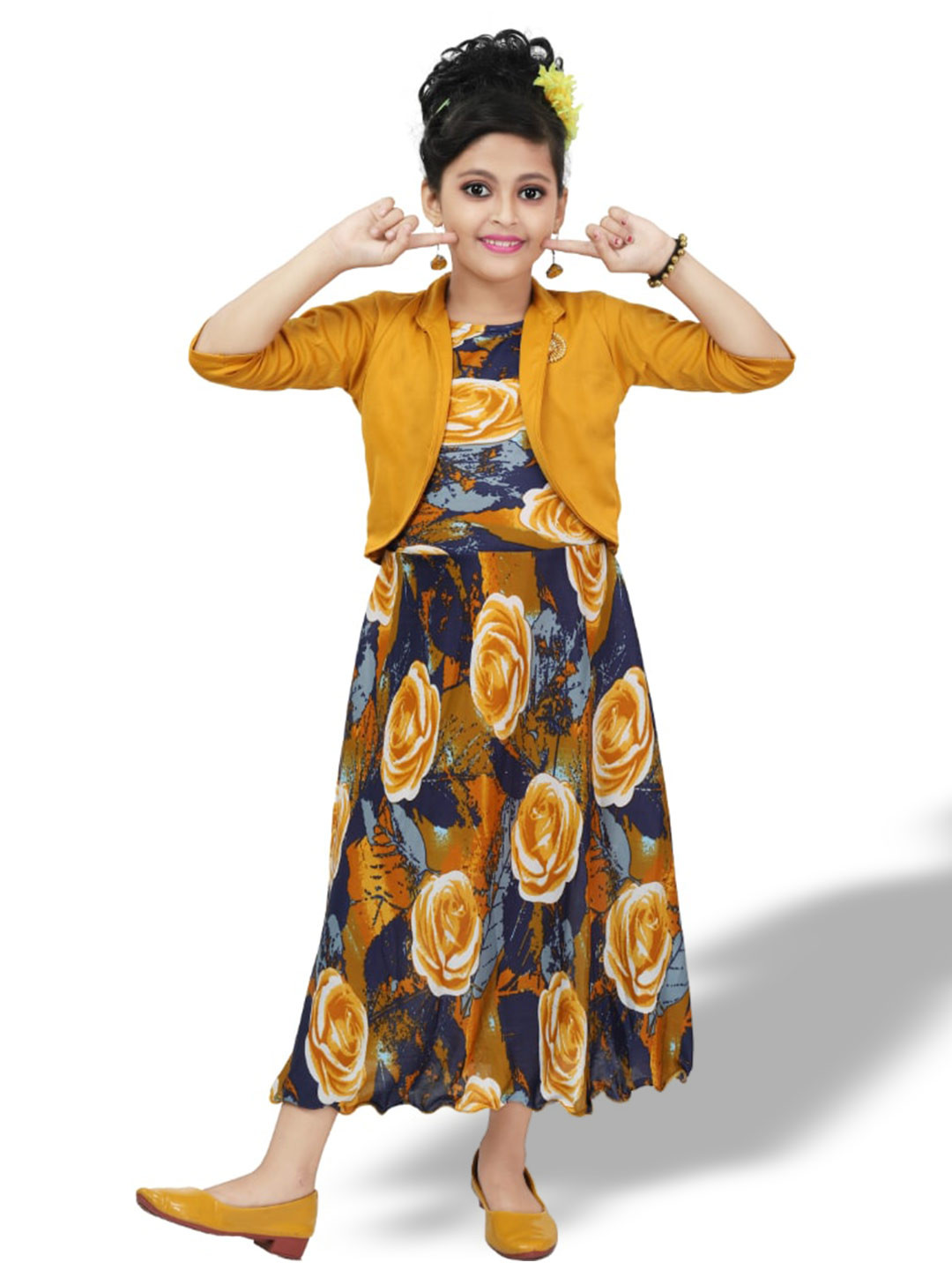 BAESD Girls Floral Print Maxi Dress