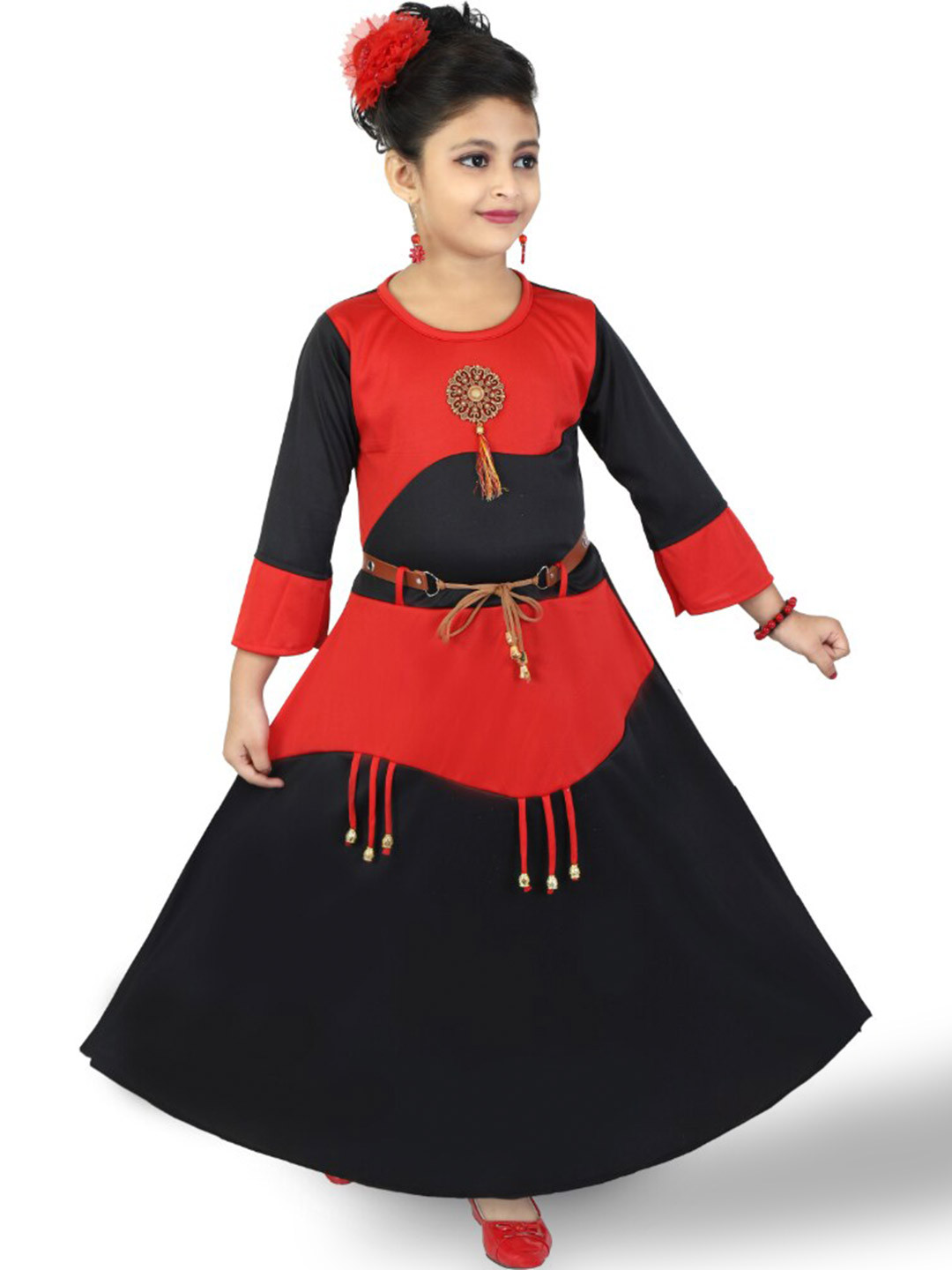 BAESD Red Satin A-Line Mini Dress