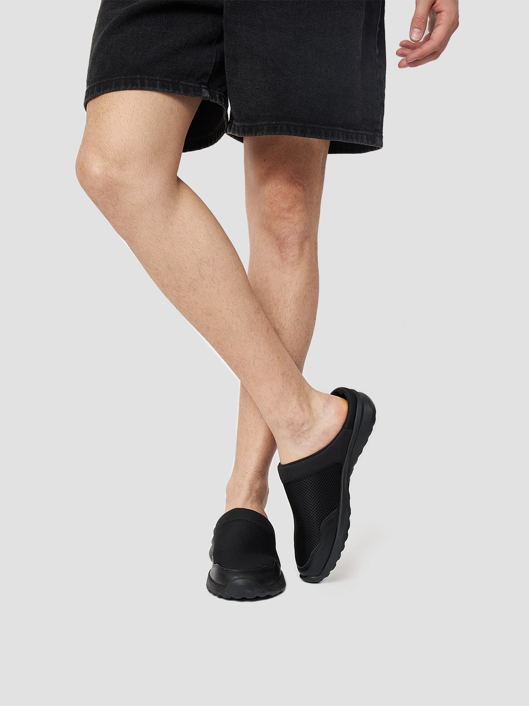 KazarMax Men Woven Design Memory Foam Mule Sneakers