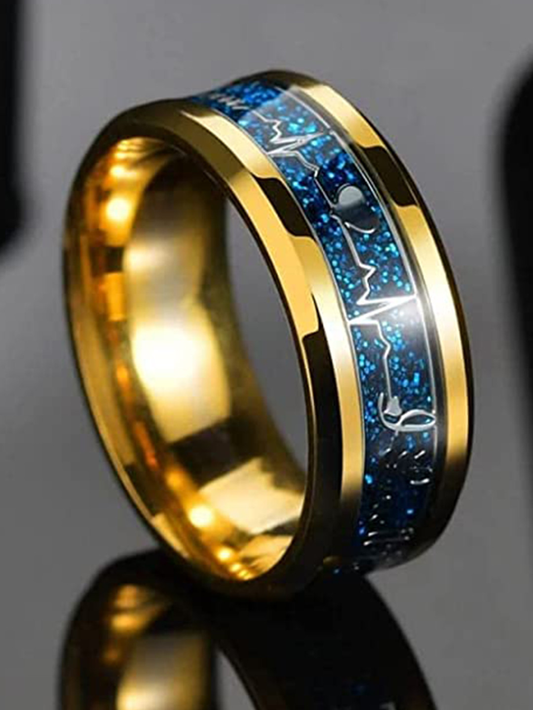 VIEN Gold-Plated Stainless Steel Finger Ring