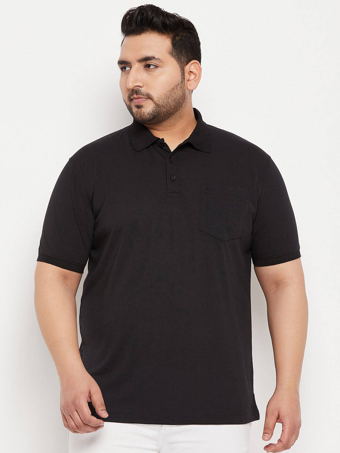 Adobe Plus Size Half Sleeve Cotton Polo T-shirt