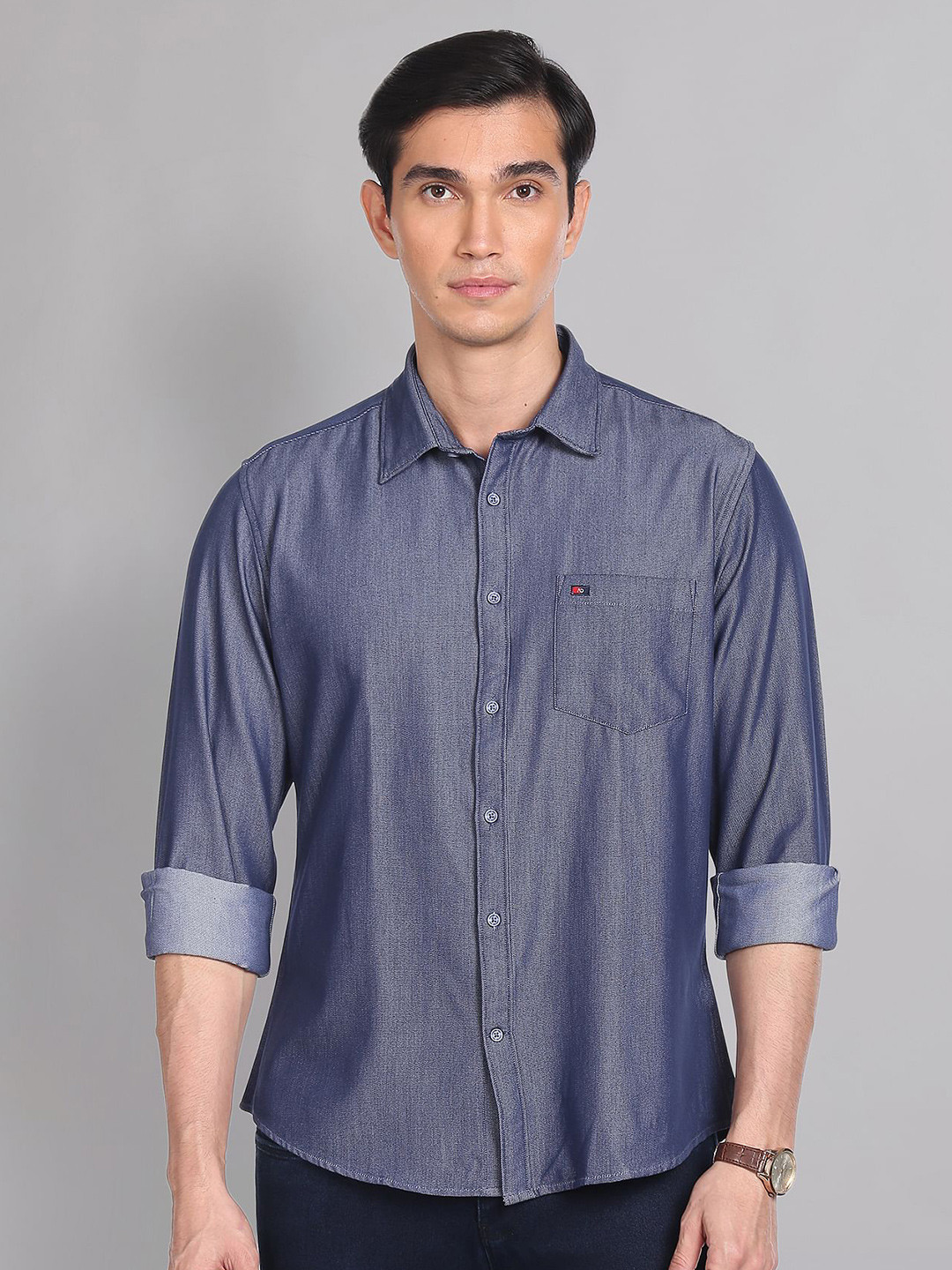 AD By Arvind Slim Fit Spreda Collar Casual Shirt
